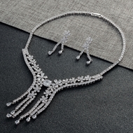 Show details for Good Cubic Zirconia Luxury Necklace and Earring Set Show details for Good Cubic Zirconia Luxury Necklace and Earring Set