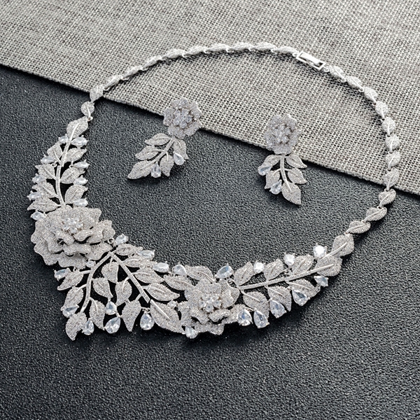 Picture of Bling Casual White Necklace and Earring Set