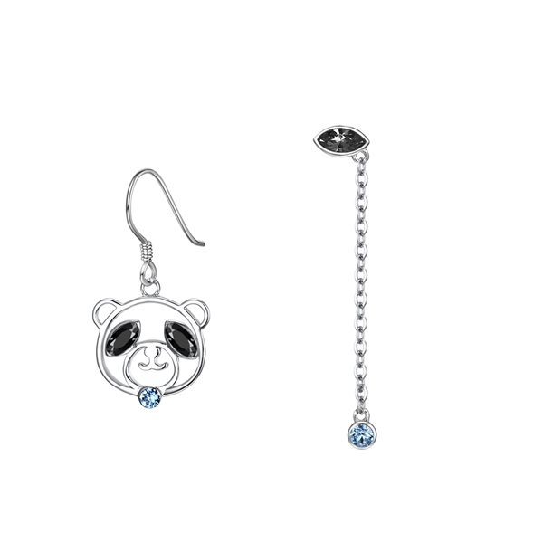 Picture of New Season Blue 925 Sterling Silver Dangle Earrings with SGS/ISO Certification