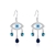 Picture of 925 Sterling Silver Blue Dangle Earrings in Flattering Style