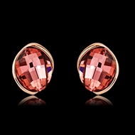 Picture of Irresistible Purple Rose Gold Plated Stud Earrings As a Gift