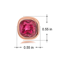 Picture of Unique Artificial Crystal Pink Stud Earrings