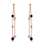 Show details for Unique Artificial Crystal Rose Gold Plated Dangle Earrings