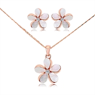 Picture of Bulk Rose Gold Plated Zinc Alloy Necklace and Earring Set with No-Risk Return