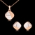 Picture of Top Shell Rose Gold Plated Necklace and Earring Set