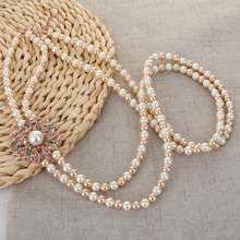 Show details for Cheap Rose Gold Plated Colorful Long Chain Necklace for Ladies