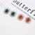 Picture of Beautiful Cubic Zirconia Red Stud Earrings