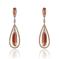 Picture of Staple Cubic Zirconia Luxury Dangle Earrings