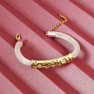 Picture of Nickel Free Gold Plated Dubai Fashion Bracelet with No-Risk Refund