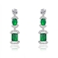 Show details for Irresistible Green Platinum Plated Dangle Earrings with Easy Return
