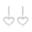 Show details for Love & Heart Cubic Zirconia Small Hoop Earrings of Original Design Show details for Love & Heart Cubic Zirconia Small Hoop Earrings of Original Design