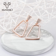 Picture of Low Cost Rose Gold Plated Artificial Crystal Dangle Earrings