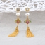 Show details for Filigree Medium Gold Plated Dangle Earrings