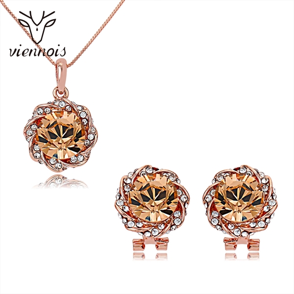 Picture of Hot Selling Rose Gold Plated Small Necklace and Earring Set for Her