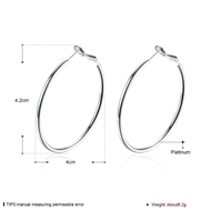 Picture of Impressive Platinum Plated Fashion Hoop Earrings Online