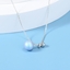 Show details for Great Value Blue 925 Sterling Silver Pendant Necklace at Factory Price