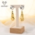 Picture of Designer Platinum Plated Dubai Dangle Earrings with No-Risk Return