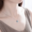 Show details for Low Cost Platinum Plated Blue Pendant Necklace with Low Cost