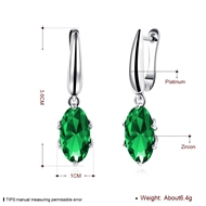 Picture of Hot Selling Green Platinum Plated Dangle Earrings from Top Designer