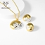 Show details for Gold Plated 16 Inch Necklace and Earring Set with Easy Return