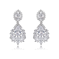 Picture of Inexpensive Platinum Plated Big Dangle Earrings from Reliable Manufacturer