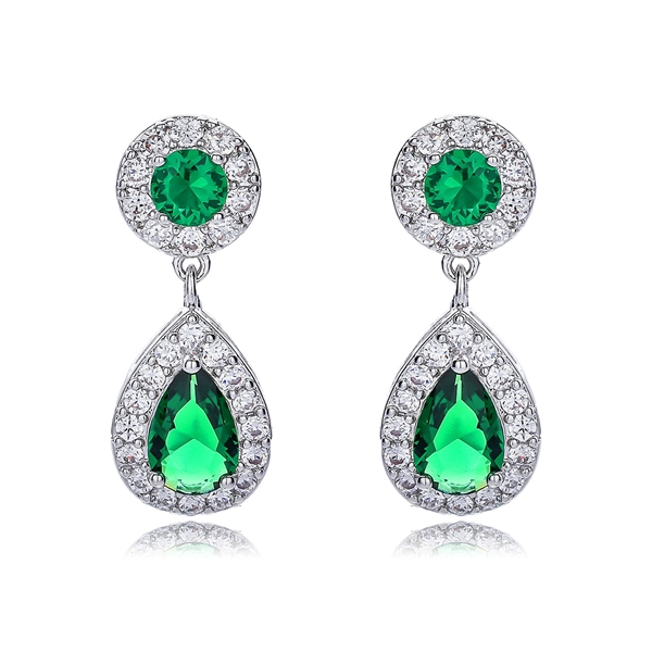 Picture of Inexpensive Platinum Plated Medium Dangle Earrings from Reliable Manufacturer