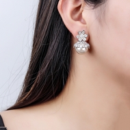 Picture of Impressive White Gold Plated Dangle Earrings with Low MOQ