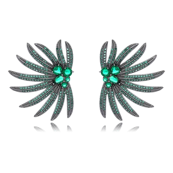 Picture of Fancy Medium Gunmetal Plated Stud Earrings