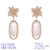 Picture of Beautiful Cubic Zirconia Rose Gold Plated Dangle Earrings