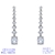 Picture of Good Cubic Zirconia Platinum Plated Dangle Earrings