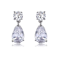 Picture of Cheap Platinum Plated Cubic Zirconia Stud Earrings