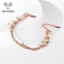 Show details for Hypoallergenic Multi-tone Plated Zinc Alloy Fashion Bracelet from Certified Factory