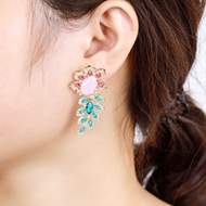 Picture of Funky Big Gold Plated Dangle Earrings