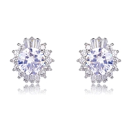 Picture of Amazing Medium Platinum Plated Stud Earrings