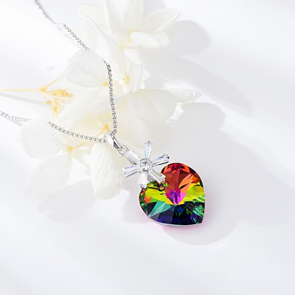 Picture of Pretty Swarovski Element Zinc Alloy Pendant Necklace