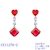 Picture of Unique Cubic Zirconia Red Dangle Earrings