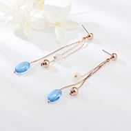 Picture of Featured Blue Gold Plated Dangle Earrings with Full Guarantee