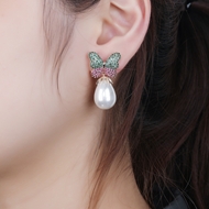 Picture of Stylish Big White Dangle Earrings