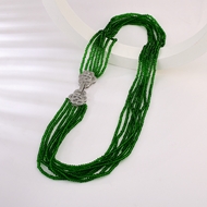 Picture of Luxury Green Long Statement Necklace in Flattering Style