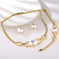 Show details for Attractive Gold Plated Zinc Alloy 3 Piece Jewelry Set For Your Occasions Show details for Attractive Gold Plated Zinc Alloy 3 Piece Jewelry Set For Your Occasions