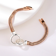 Picture of Zinc Alloy Rose Gold Plated Fashion Bracelet at Super Low Price