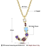 Picture of Delicate Gold Plated Pendant Necklace with 3~7 Day Delivery