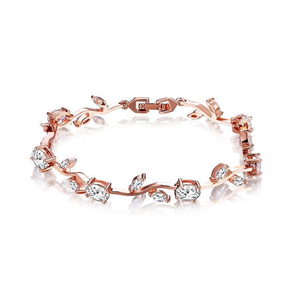 Picture of Shop Rose Gold Plated White Fashion Bracelet Best Price