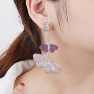 Picture of Need-Now Pink Luxury Dangle Earrings with Full Guarantee