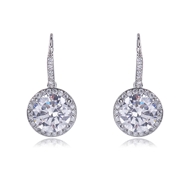 Picture of Luxury White Dangle Earrings with Beautiful Craftmanship