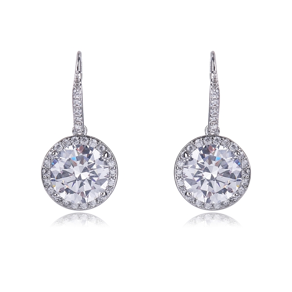 Picture of Luxury White Dangle Earrings with Beautiful Craftmanship