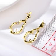 Picture of Eye-Catching Gold Plated Copper or Brass Dangle Earrings with Member Discount