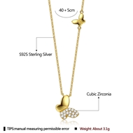 Picture of New Cubic Zirconia Gold Plated Pendant Necklace