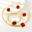 Show details for Zinc Alloy Red 4 Piece Jewelry Set with Member Discount