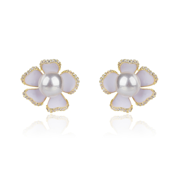 Picture of Need-Now White Copper or Brass Stud Earrings from Editor Picks